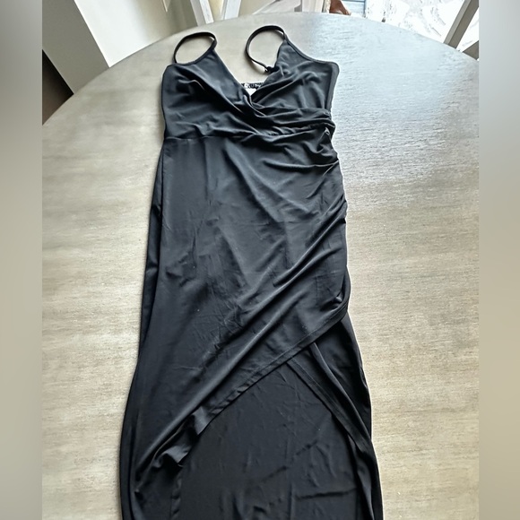 VENUS stretchy strappy small Black high low bottom Dress nwot - Picture 7 of 9